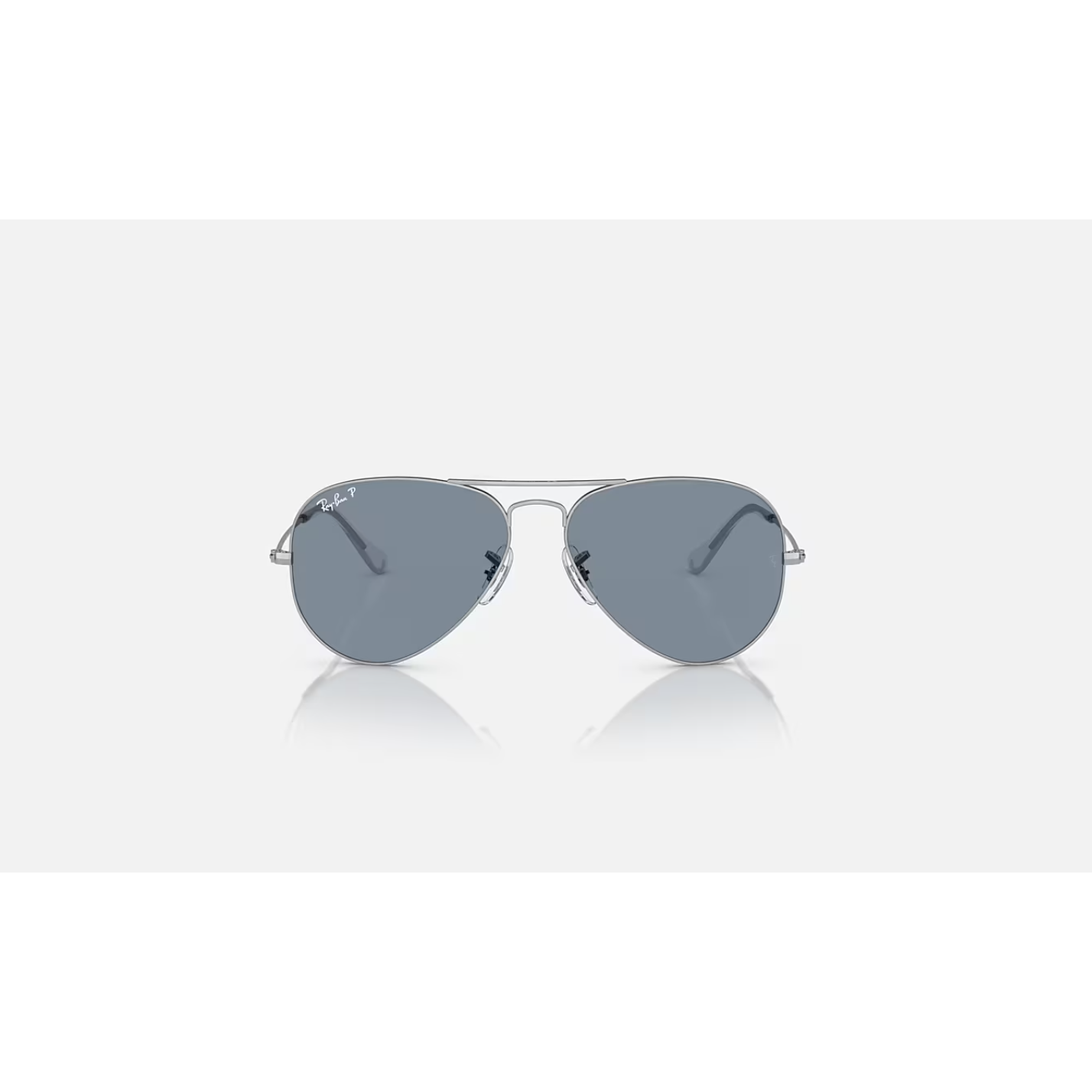 Ray Ban Aviator RB3025 Polished Silver/Blue