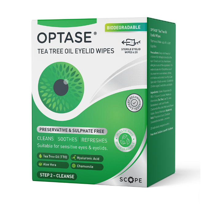 OPTASE® Tea Tree Oil (TTO) Eyelid Cleansing Wipes